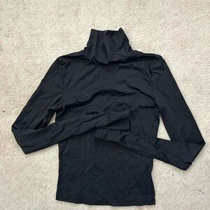 Black Turtleneck Long Sleeve Top